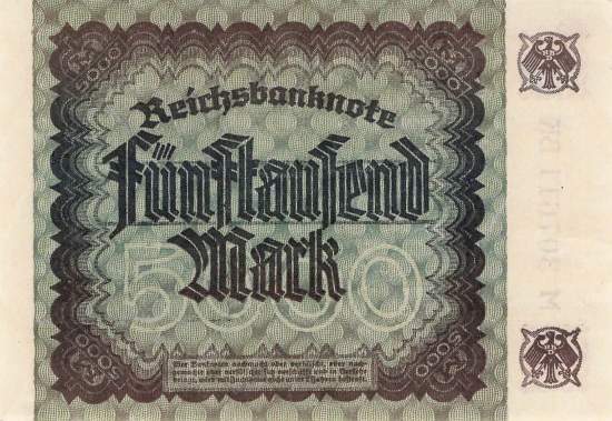 5000 Mark  ro.80a BK 1922